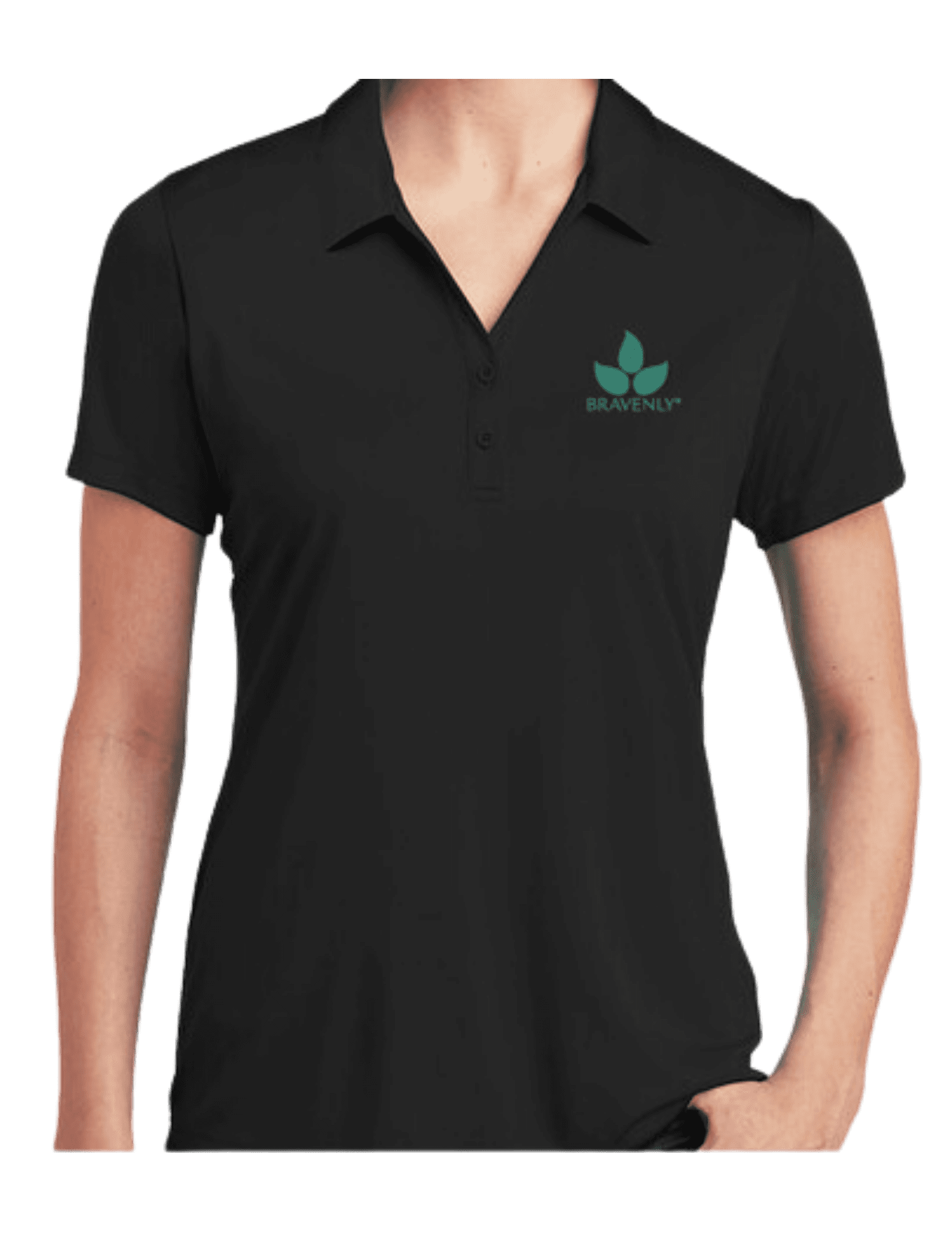Womens black polo